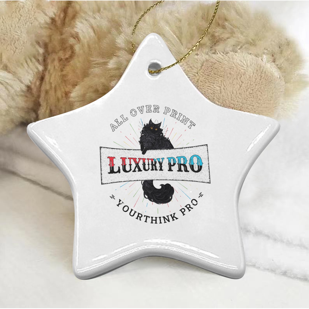 Pentagram Shape Christmas Ceramic Decoration Ornaments