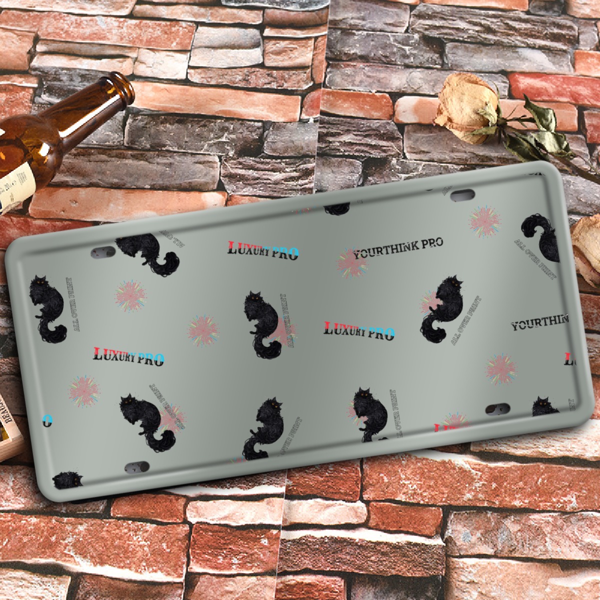 Vintage License Plate Decoration Painting