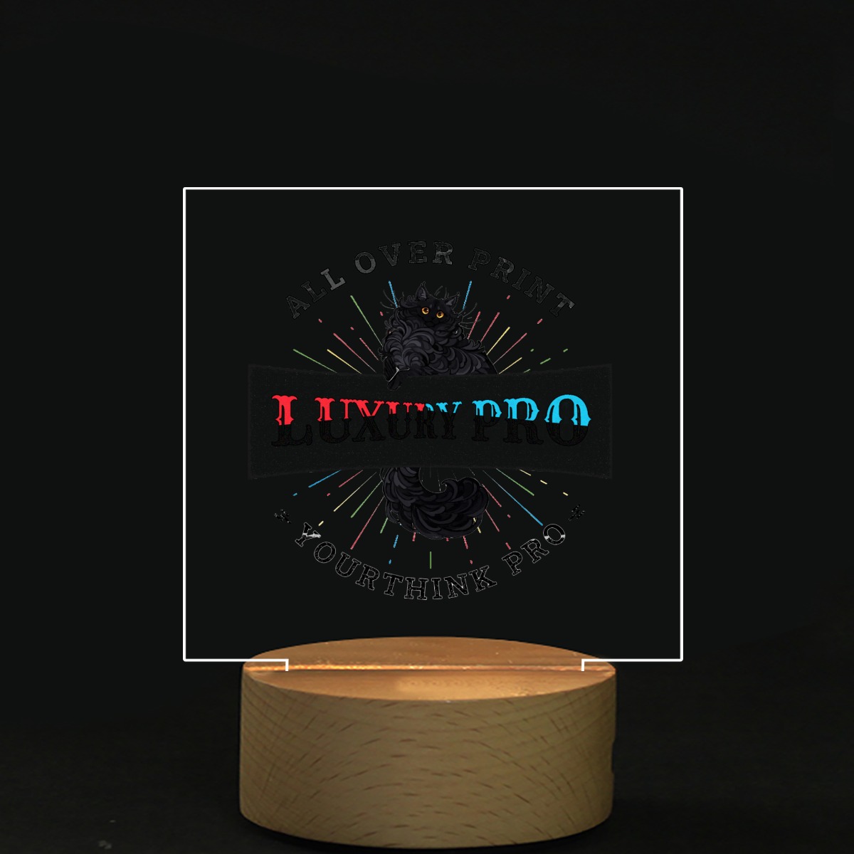 Square Shape Acrylic board with Light