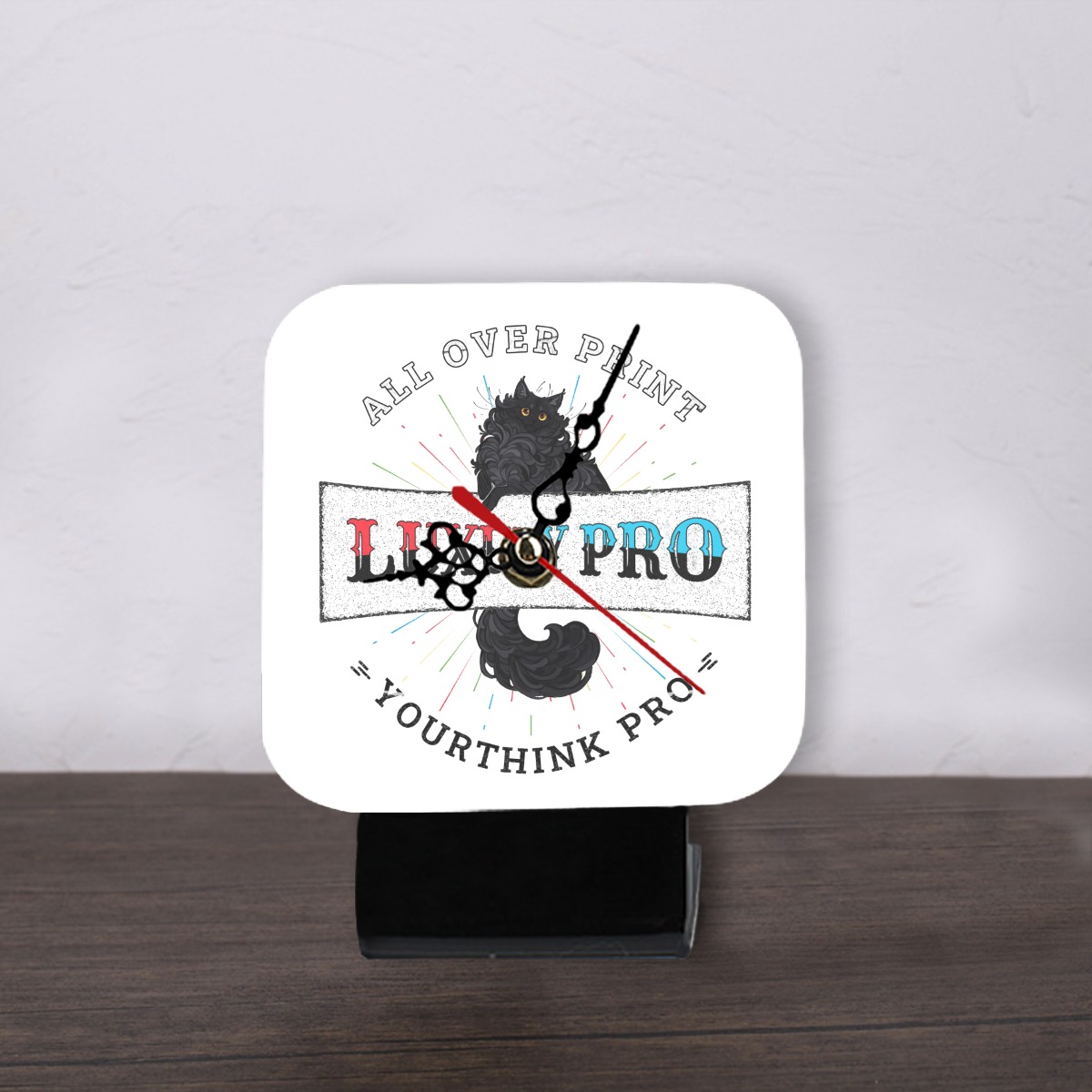 Square Shape Wood Clock