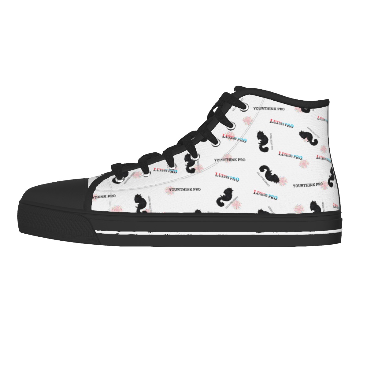 Black Sole Canvas Shoes