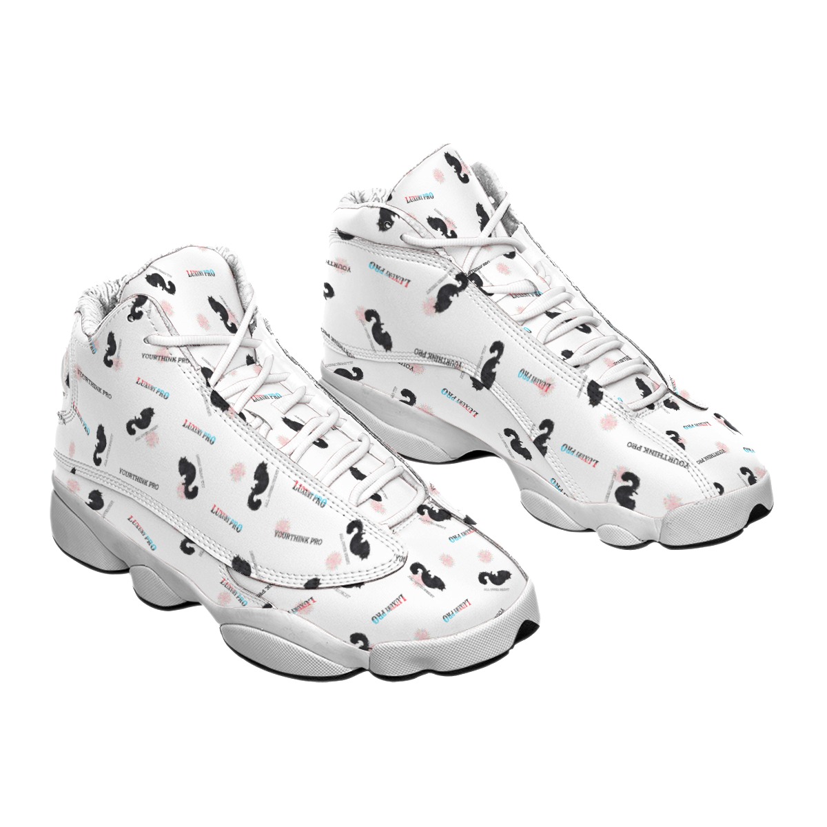 Curved Basketball Shoes With Thick Soles