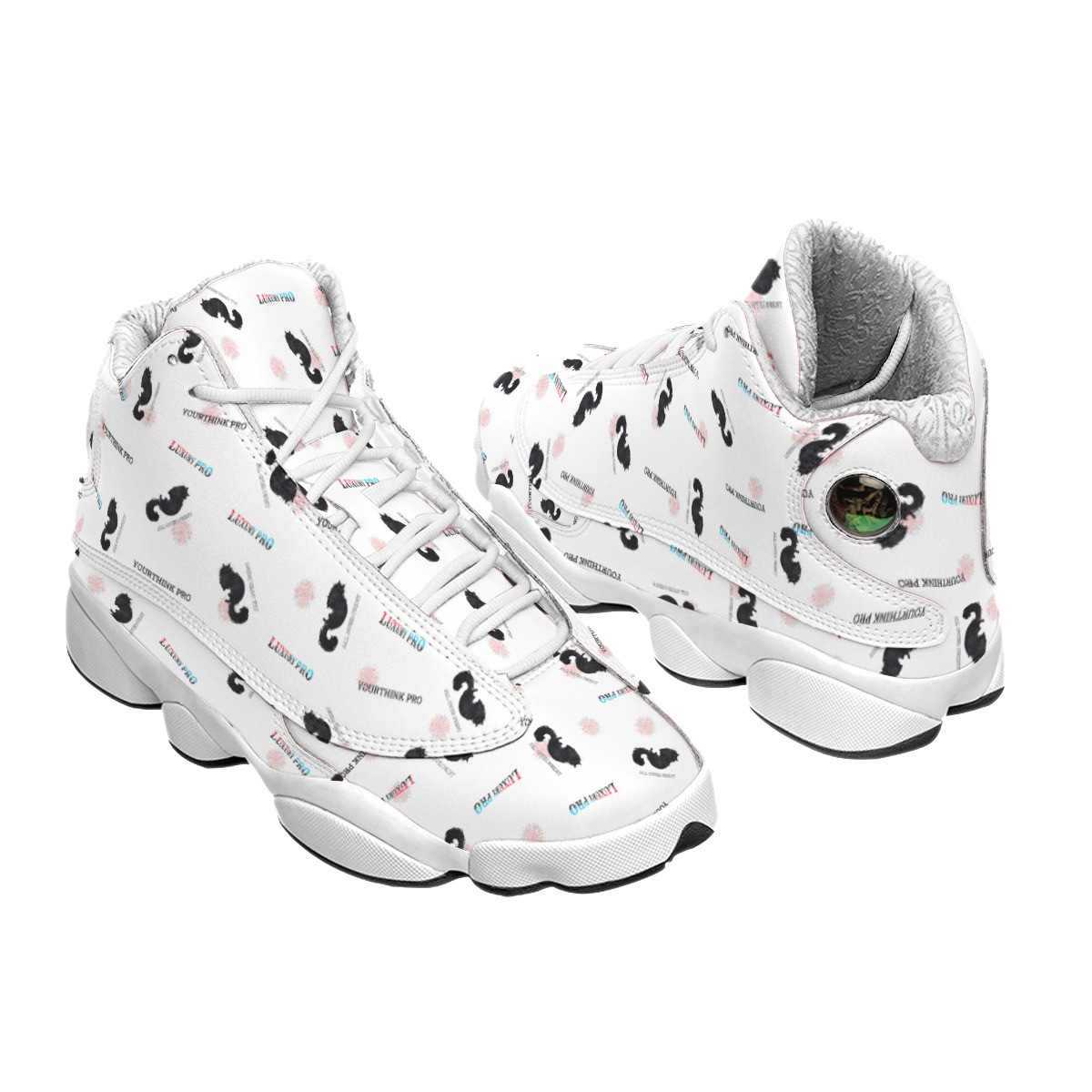 Curved Basketball Shoes With Thick Soles