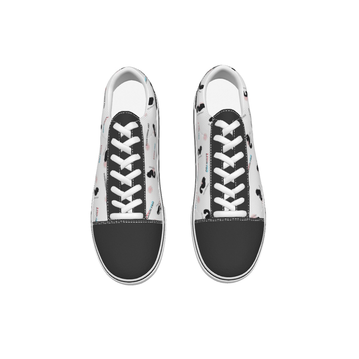 Leather stitching canvas shoes