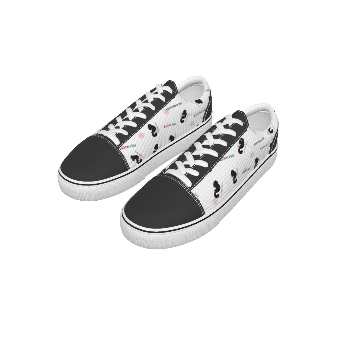 Leather stitching canvas shoes