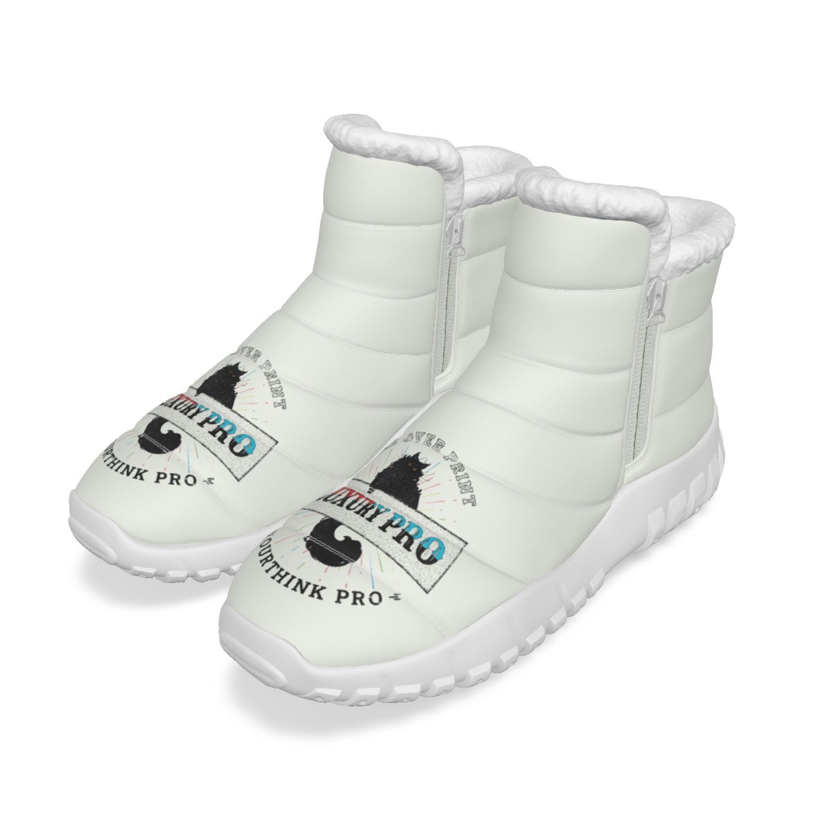 Zip-up Snow Boots