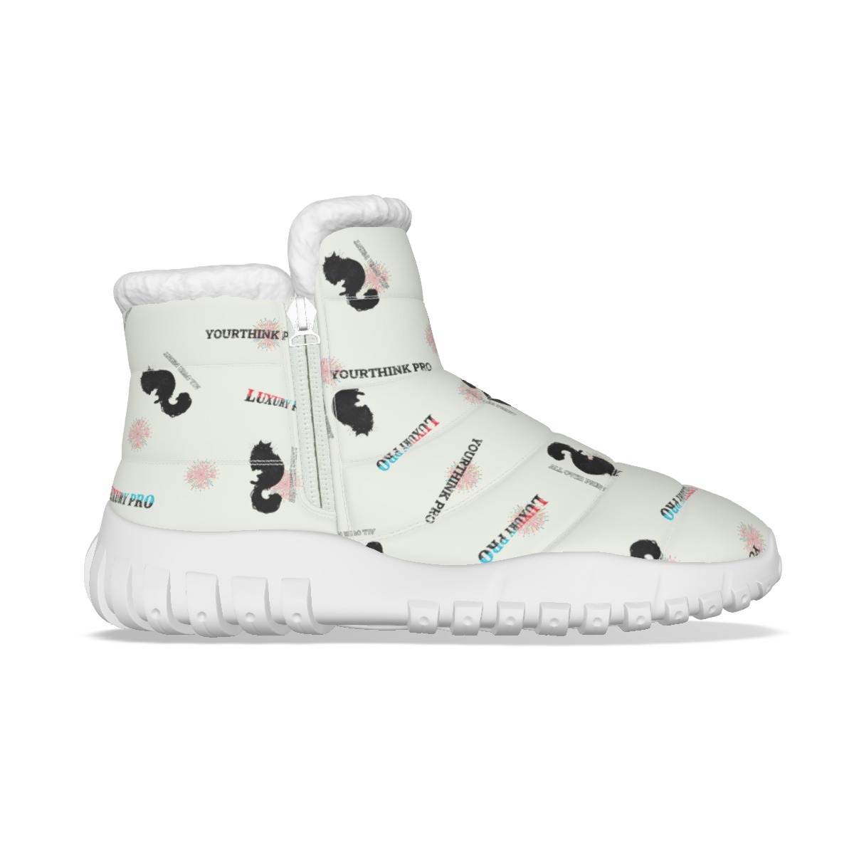 Zip-up Snow Boots
