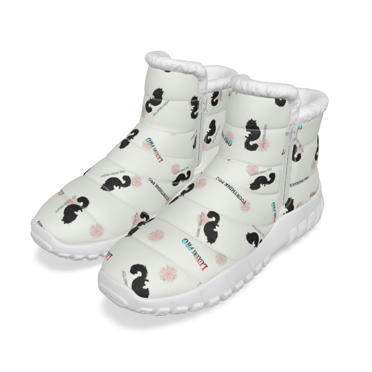 Zip-up Snow Boots