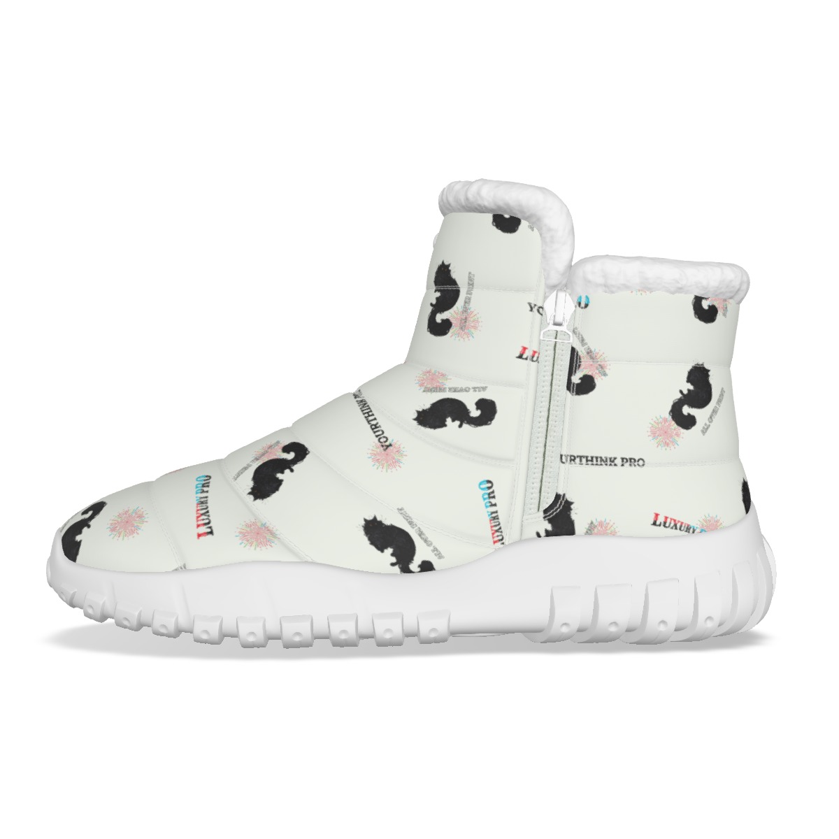 Zip-up Snow Boots