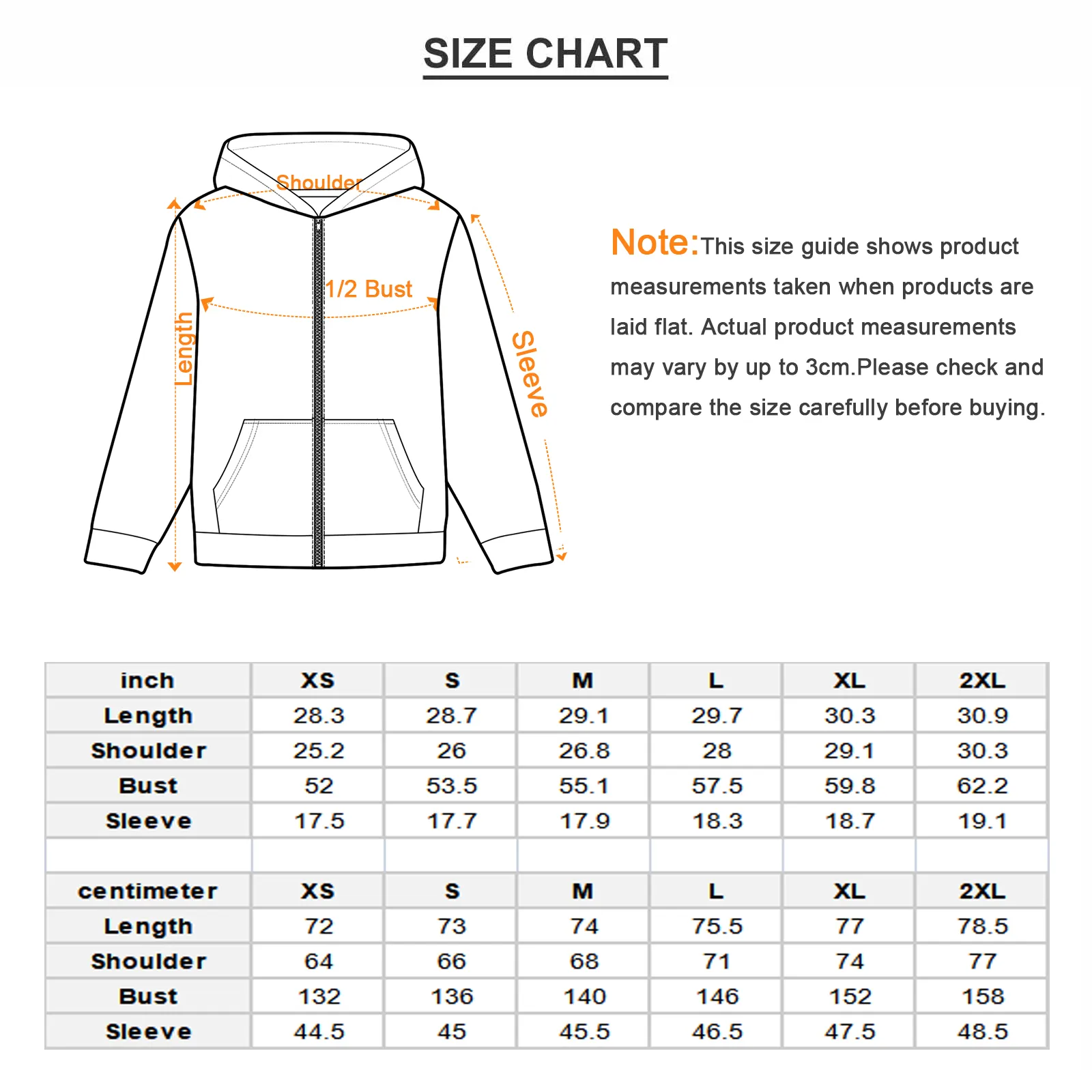 Women's Long Hoodie With Zipper Closure