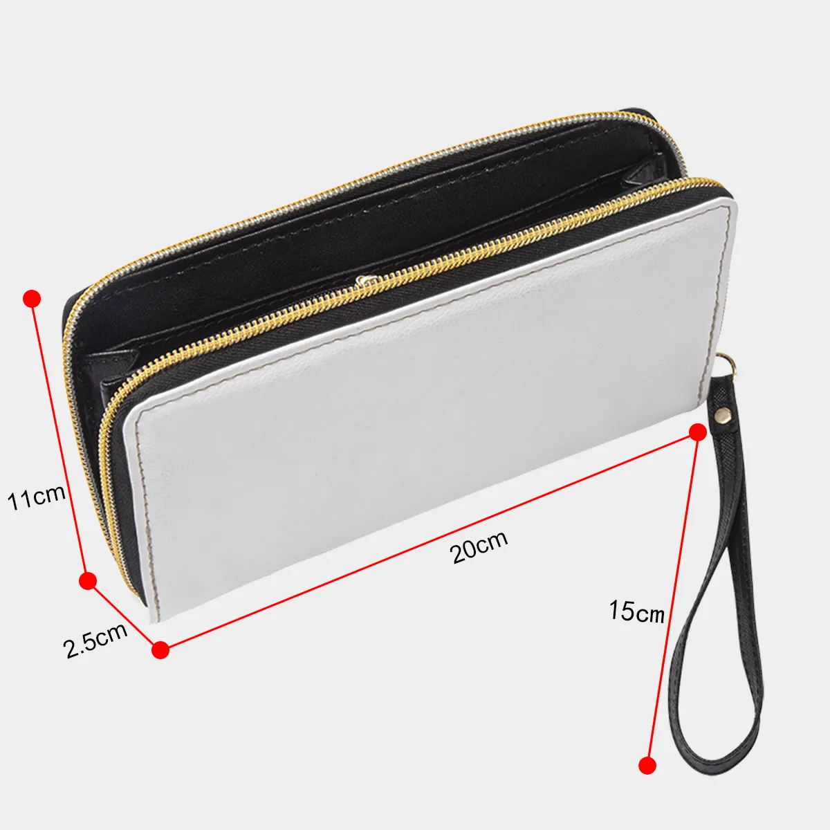 Long Wallet With Black Hand Strap