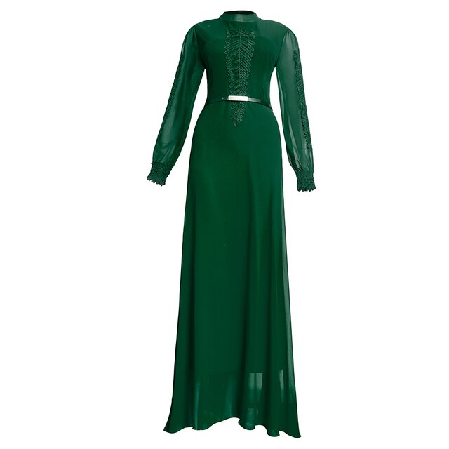Robe Africaine Long Sleeve Dresses For Women 2023 Elegant Wedding Gown Muslim Chiffon Abaya Turkish Dubai Kaftan Dress Outfit