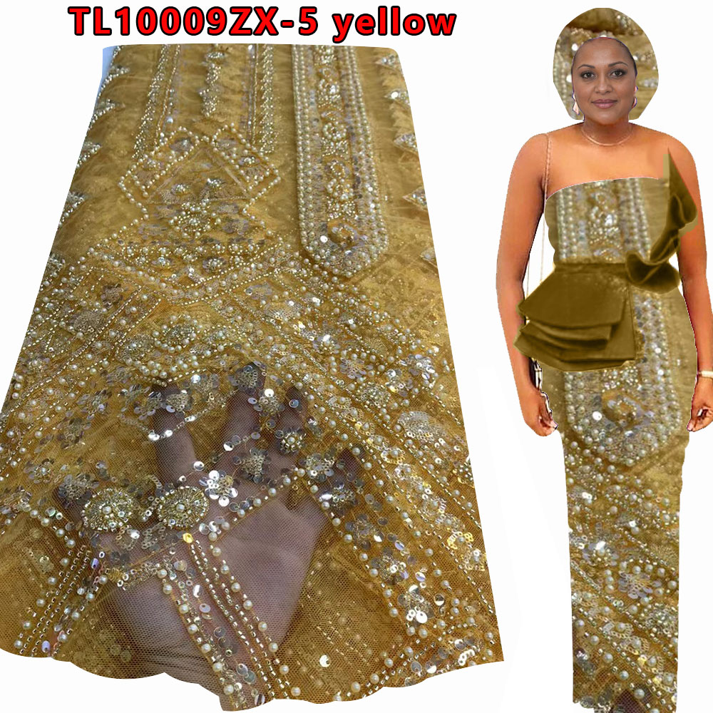 Hot sale lace materials for nigerian dresses Net lace TL10009ZX