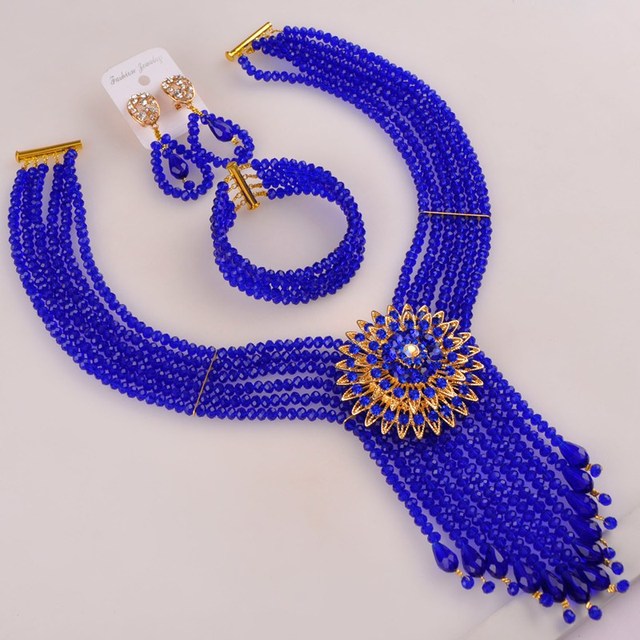 Multicolors Plated Costume African Jewelry Set for Women