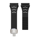 black strap+silver clasp