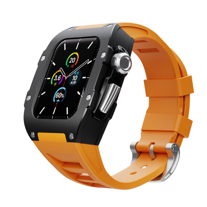 Aviation aluminum modified case silicone applewatch strap for iwatch S