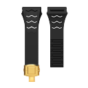black strap+golden clasp