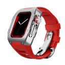 Red strap+silver cover