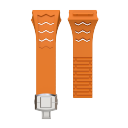 orange strap+silver clasp