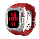 Red strap + silver cover