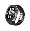 Silver border+black strap