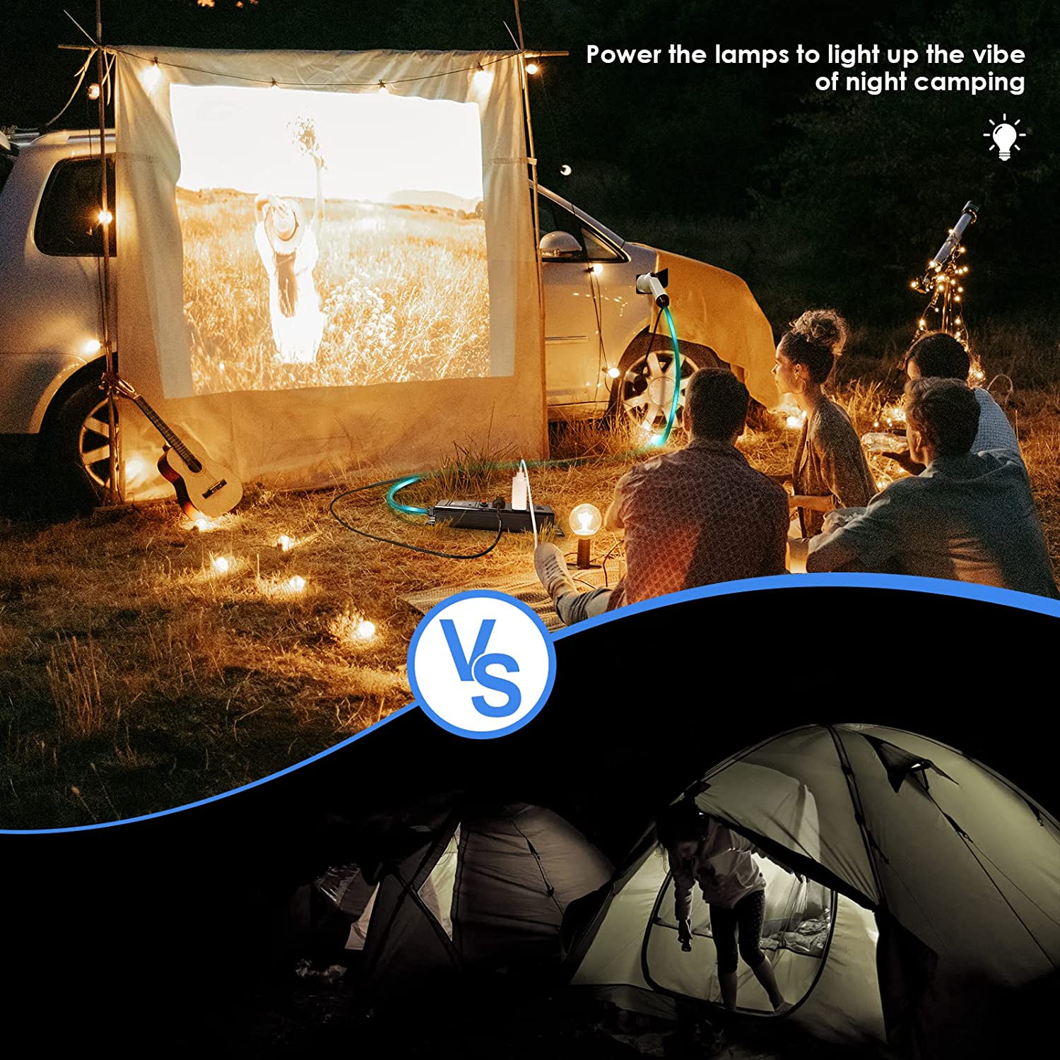 Vehicle to Load (V2L) EV adapter AC power strip 15amp rated.