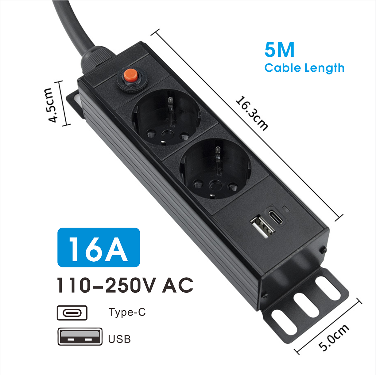 Vehicle to Load (V2L) EV adapter AC power strip 15amp rated.