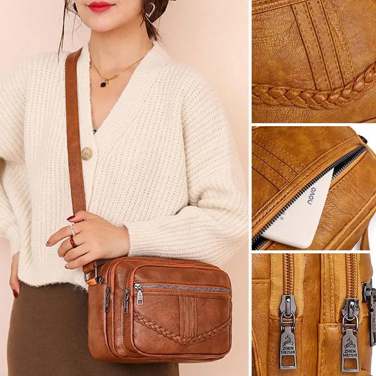 💖 Taška přes rameno z měkkého hovězího materiálu