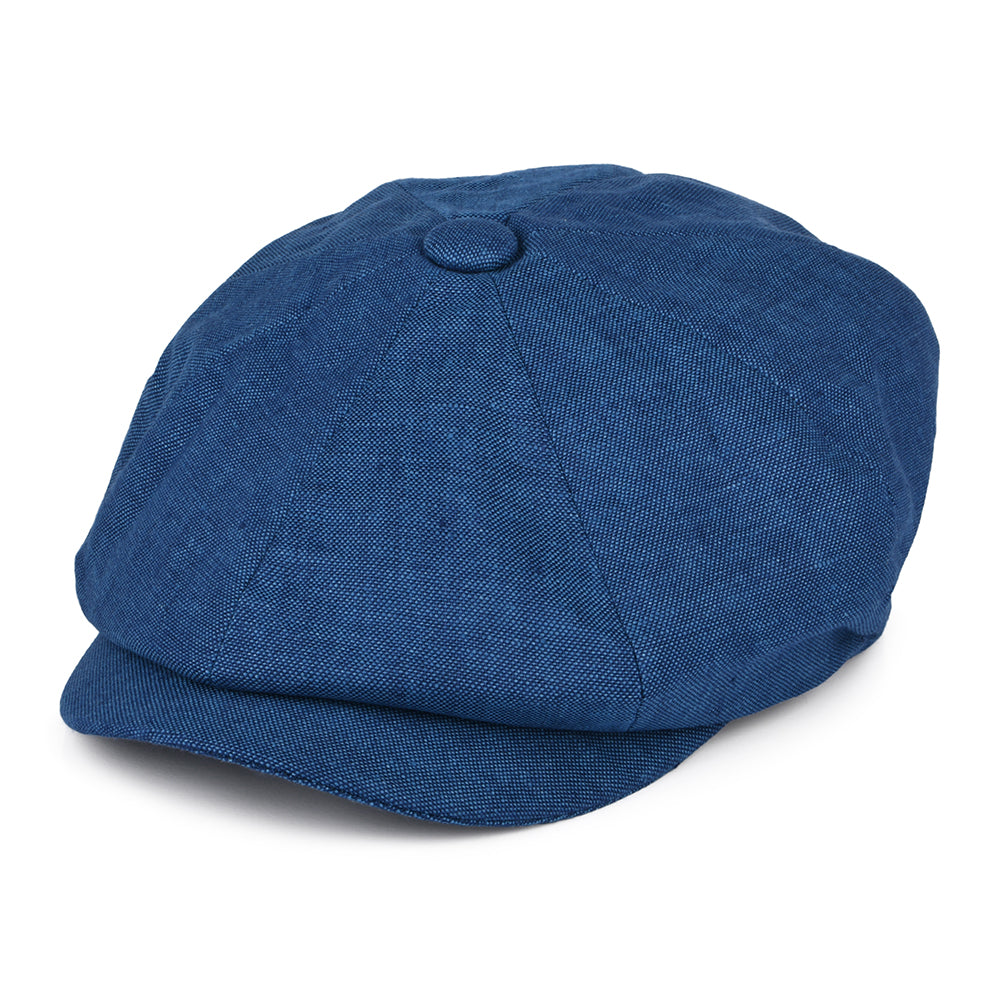 Alfie Irish Linen Newsboy Cap Blue
