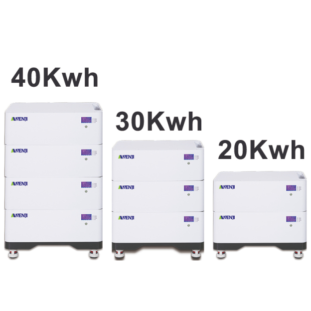 ANENJI 51.2V 200AH LiFePO4 10Kwh/20kwh/30kwh/40kwh Stackable Battery Built-in BMS-ANENJI