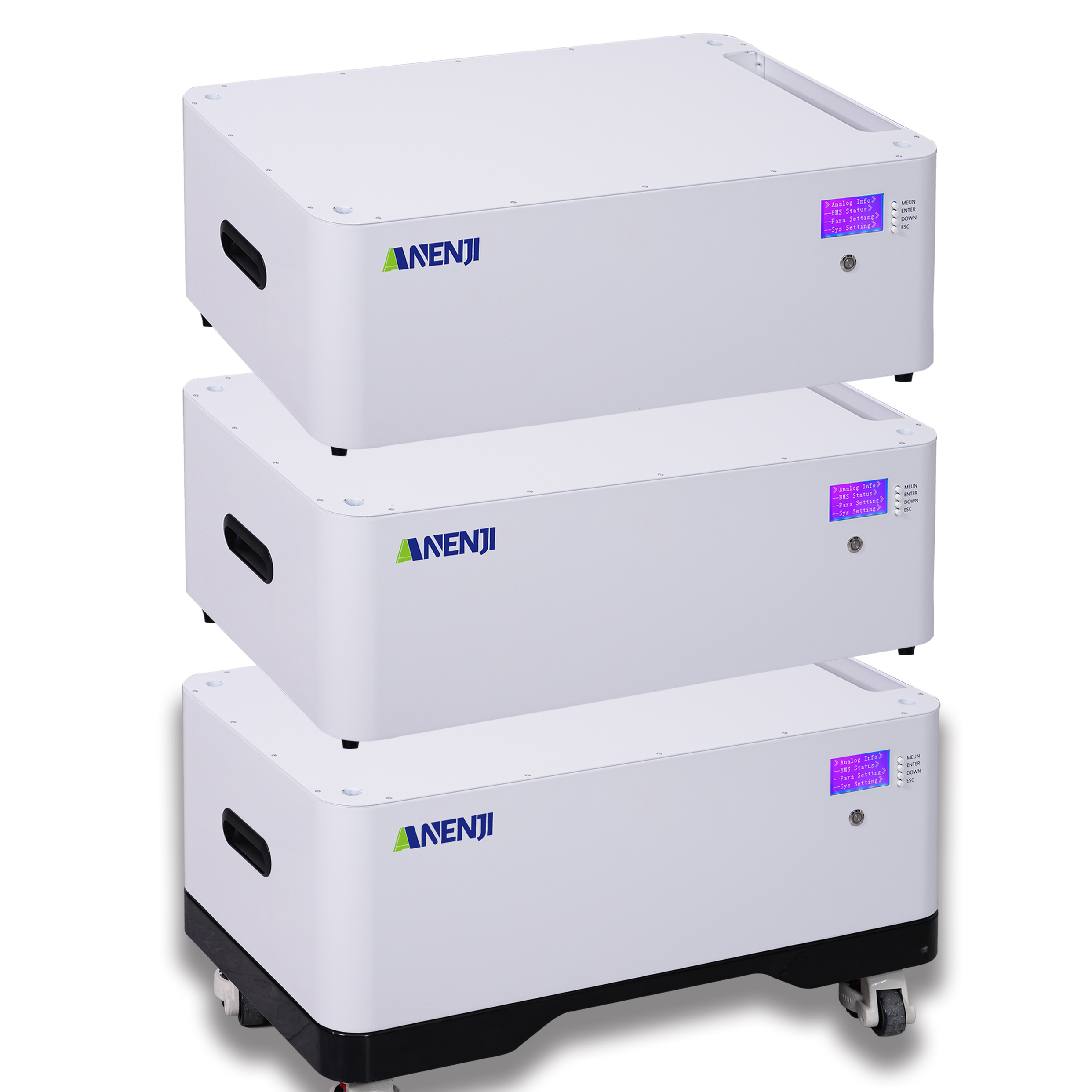 ANENJI 51.2V 200AH LiFePO4 10Kwh/20kwh/30kwh/40kwh Stackable Battery Built-in BMS-ANENJI