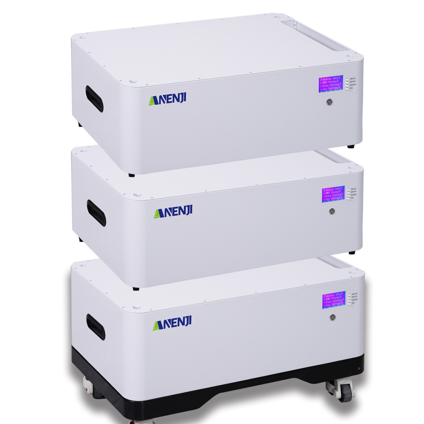 ANENJI 51.2V 200AH LiFePO4 10Kwh/20kwh/30kwh/40kwh Stackable Battery Built-in BMS-ANENJI