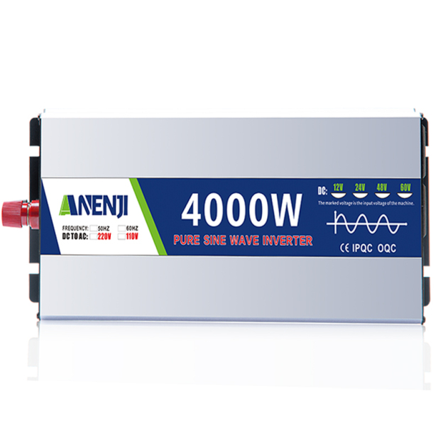 ANENJI Pure Sine Wave Inverter DC 4000W 12V 24V 48V AC 220Vac Power 3000W Car Inverter Converte with LED Display-ANENJI