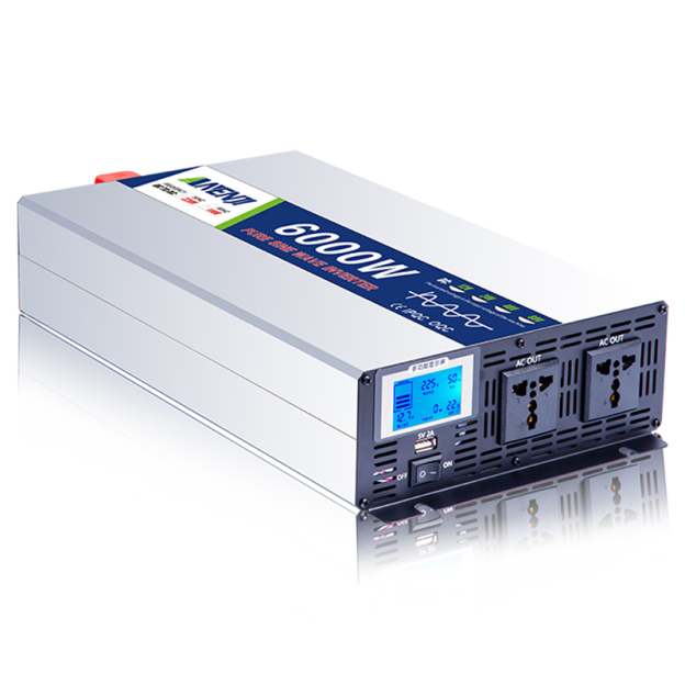 ANENJI Pure Sine Wave Inverter DC 6000W 12V 24V 48V AC 220Vac Power 3000W Car Inverter Converte with LED Display-ANENJI
