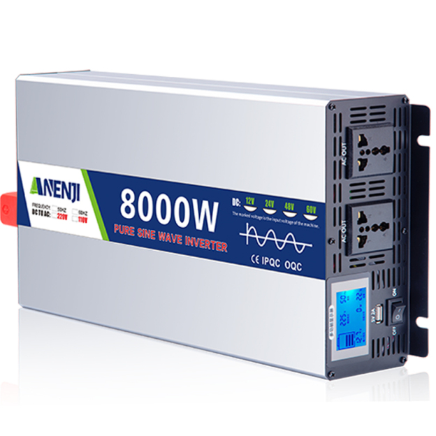 ANENJI Pure Sine Wave Inverter DC 8000W 12V 24V 48V AC 220Vac Power 3000W Car Inverter Converte with LED Display-ANENJI