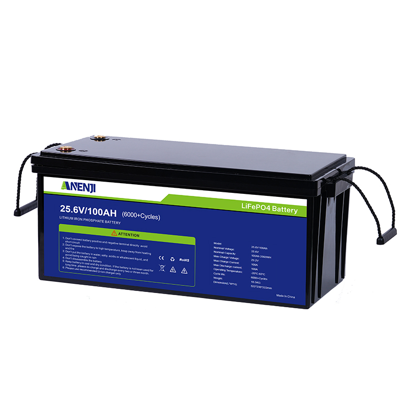 ANENJI 24V 100AH LiFePO4 Battery Builtin Smart BMS 6000+ Deep Cycles