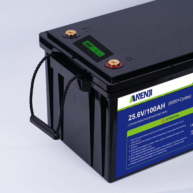 ANENJI 24V 100AH LiFePO4 Battery Builtin Smart BMS 6000+ Deep Cycles