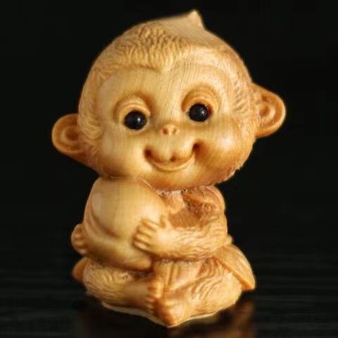 chinese arborvitae wood carving monkey