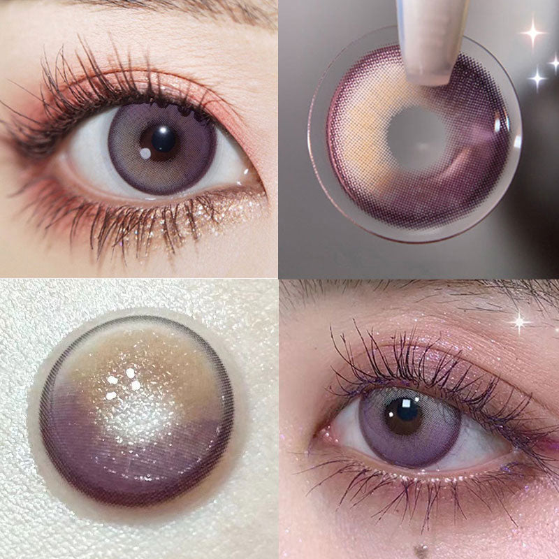 Unibling Creamy Highlights Purple Colored Contacts (Yearly)-unibling