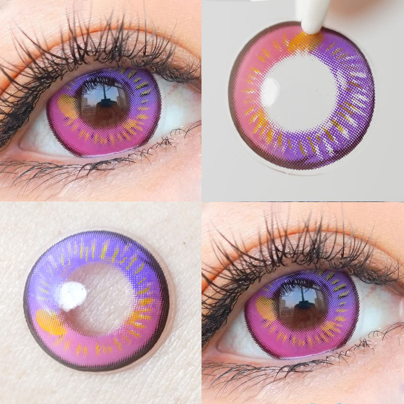 Unibling Overflow Purple Colored Contacts (Yearly)-unibling