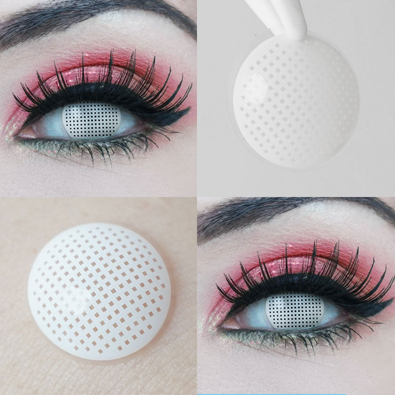Unibling White Mesh Colored Contacts (Yearly)-unibling