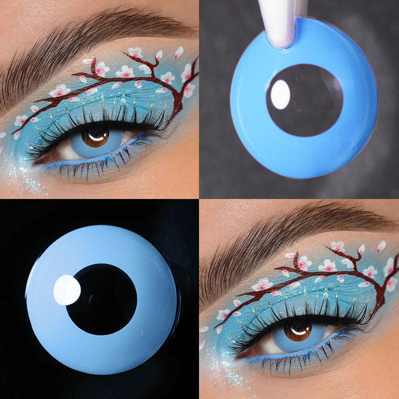 Unibling Cambridge Blue Block Colored Contacts-unibling