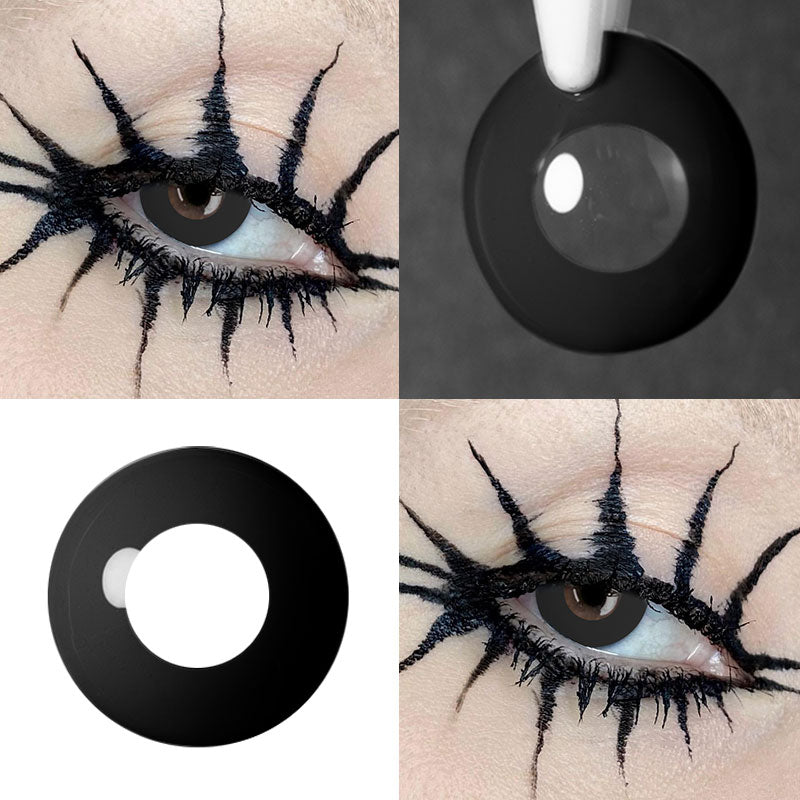 Black Block Contacts by Unibling - Stylish & Comfortable Wear