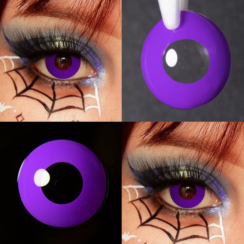 Unibling Overflow Purple Colored Contacts (Yearly)  Colored contacts,  Cosmetic contact lenses, Cosplay contacts