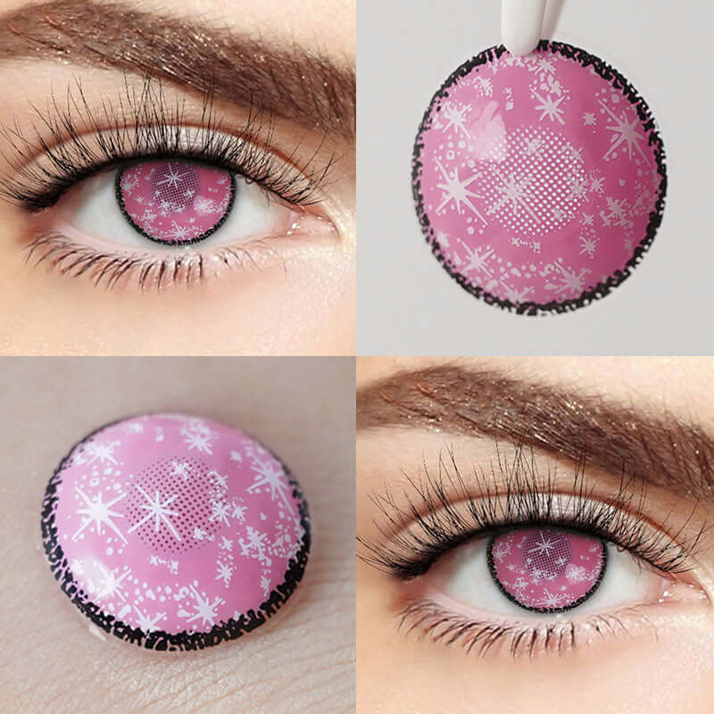 Unibling Sparkle Pink Colored Contacts (Yearly)-unibling