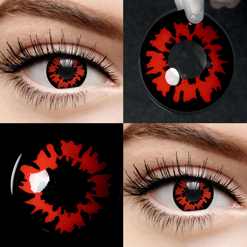Unibling Devil Red Colored Contacts (Yearly)-unibling