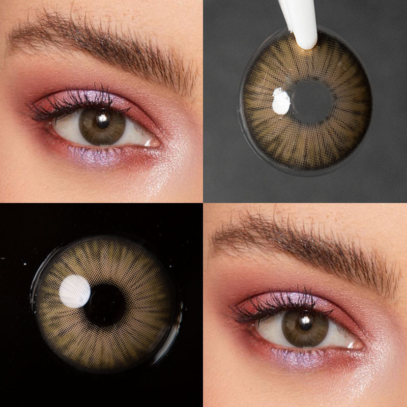 Unibling New York II Grey Brown Colored Contacts (Yearly)-unibling