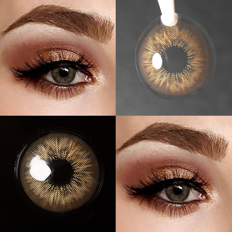 Unibling Burst Bubble Brown Colored Contacts (Yearly)-unibling