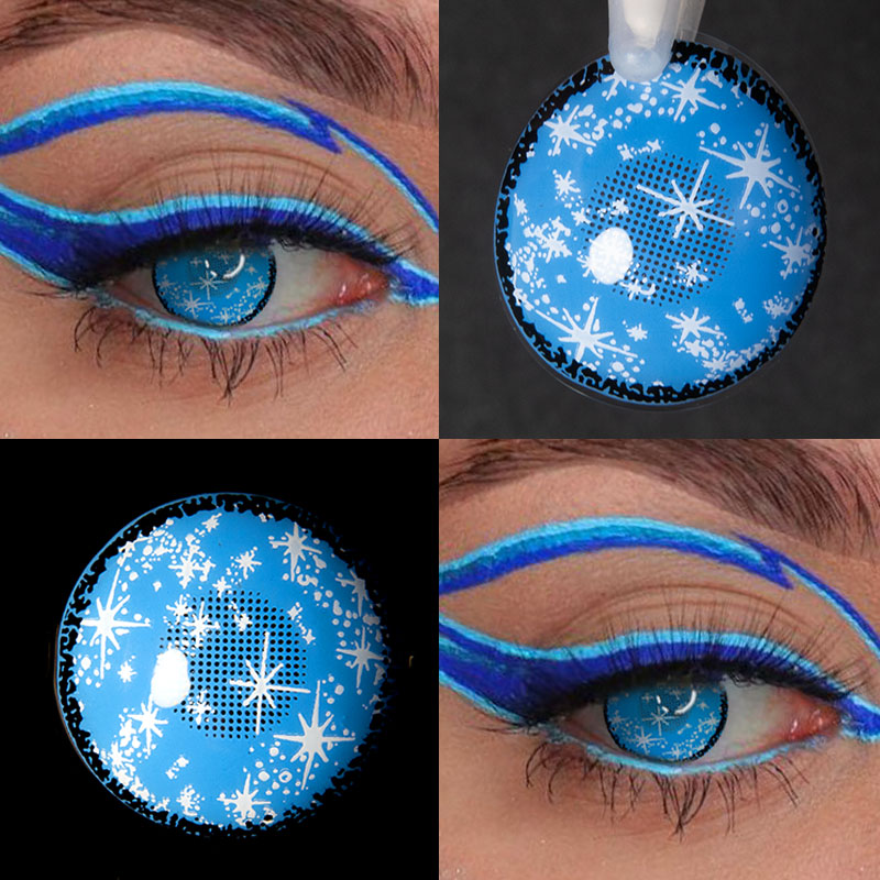 Unibling Sparkle SkyBlue Colored Contacts-unibling