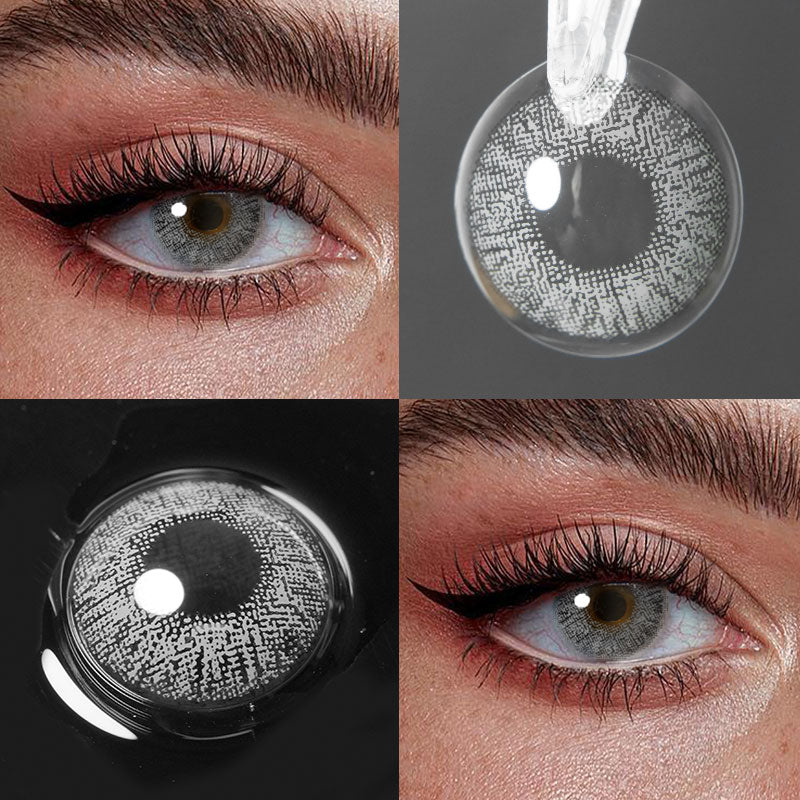 Unibling Pure Crystal Gray Colored Contacts (Yearly)